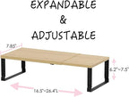 Adjustable Metal Shelving Unit, Stackable & Expendable Storage Rack for Home/Office/Kitchen, Space-Saving，Sturdy&Durable，Easy Assembly（1PACK/Medium/Black/BURLIWOOD