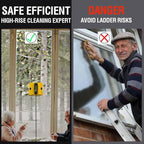 Frewico Window Cleaning Robot, Intelligent Cleaning with 4-Nozzle Wide-Angle Spray Technology, Deep Edge Cleaning, 5600Pa Suction Power