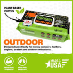 Crocodile Cloth Outdoor Cleaning Wipes – 8 Packs/640 Total Count Plant-Based Cloths (15"x10"), Skin Safe, Pre-Moistened, Aloe & Vitamin E Infused, Large, Absorbent, Multi-Surface Disposable Wipes
