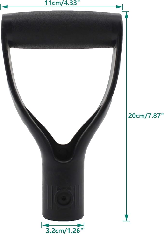 Plastic Shovel Grip Handle Replacement,ULIFESTAR Y Shaped Snow Shovel Replacement Handle,32mm/1.26'' Inner Diameter Digging Raking Tool Replacement Spade Handles for Lawn Garden Spade Fork Shovel