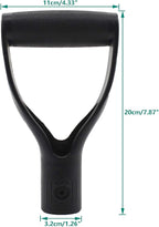 Plastic Shovel Grip Handle Replacement,ULIFESTAR Y Shaped Snow Shovel Replacement Handle,32mm/1.26'' Inner Diameter Digging Raking Tool Replacement Spade Handles for Lawn Garden Spade Fork Shovel