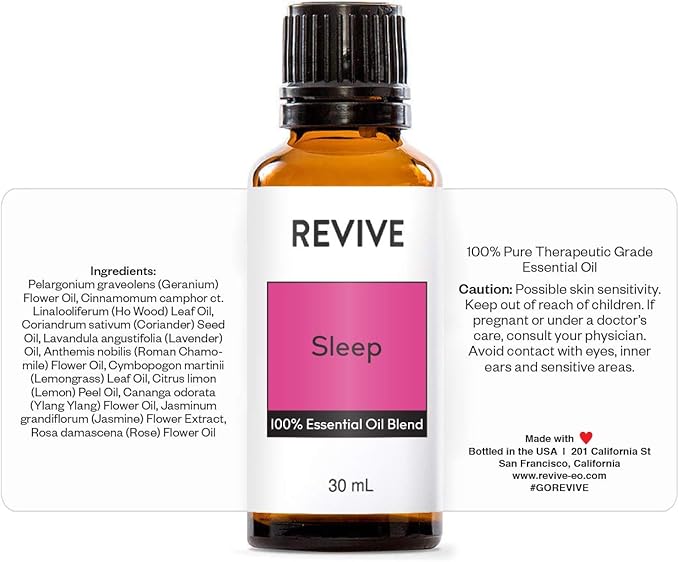 Sleep Essential Oil Blend 30mL by Revive Essential Oils - 100% Pure Therapeutic Grade, for Diffuser, Humidifier, Massage, Aromatherapy, Skin & Hair Care