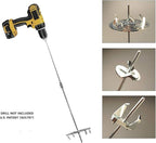 Drill Till, 3 in 1, Smartest Gardening Tools for Weeding, Tilling and Bulb Planting| Includes Hole Digger for Plants, Weeding Tool, 2 Rods & Tiller for Gardening| Use with Cordless Drill/Screwdriver