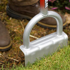 GARDEN WEASEL Edger-Chopper – Black Grip | Manual Lawn Edger Tool for Garden Beds, Sidewalks, Patios & Landscaping | T-Handle, Half Moon Blade | 91716-A