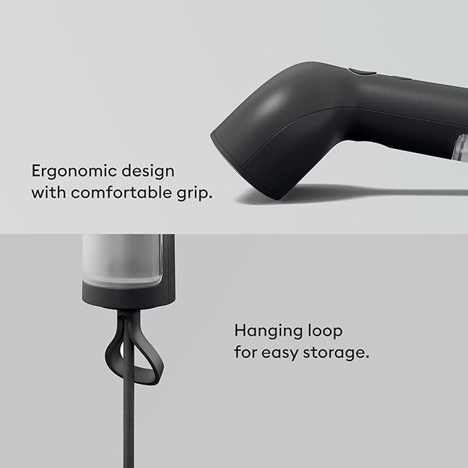 Steamery Handheld Clothes Steamer Cirrus X, 1200W, Steam Output 20g/min, Heat up in 20 Seconds, Portable, Minimalistic, Scandinavian design, Black
