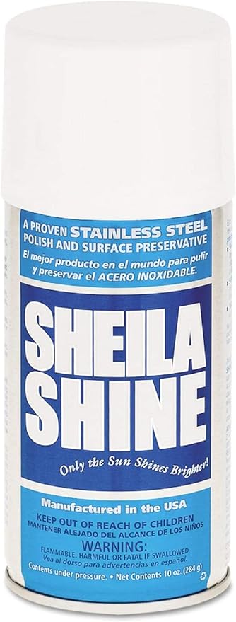 Shiela Shine 10 Oz. Stainless Steel Cleaner and Polish Spray, Removes Grease, Fingerprints, Watermarks, Household Kitchen Cleaner Spray for Stainless Steel Ideal for Appliances, Fridge, Sinks & Stoves