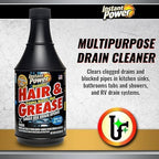 Instant Power Hair & Grease Liquid Drain Opener 20 oz. - Total Qty: 6