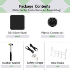 C&AHOME Cube Storage Organizer, 20-Cube Shelves Units, Closet Cabinet, DIY Plastic Modular Book Shelf, Ideal for Bedroom, Living Room, Office, 48.4" L x 12.4" W x 60.6" H Black UPCS20H