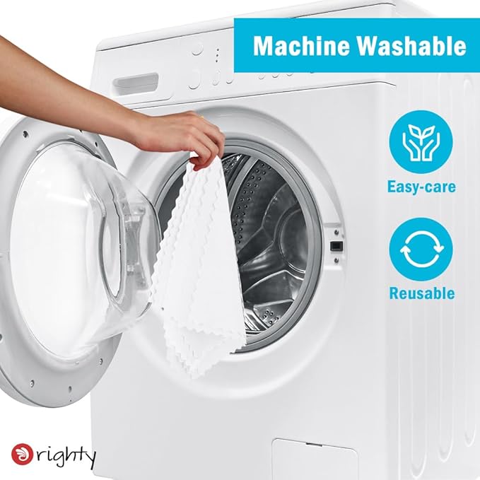 Orighty Microfiber Cleaning Cloth, 24 Pack Highly Absorbent Cleaning Supplies, Reusable Clean Rags for House, Microfiber Cloth for Kitchen, Window, Car Care, 11.5x11.5 inch White