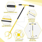 Manual Twist Tiller for Gardening, Garden Claw Hand Tiller with Ergomomic Handle, Steel Cultivator Tiller Lawn Aerator Soil Lossener for Gardening Bed and Plant Box