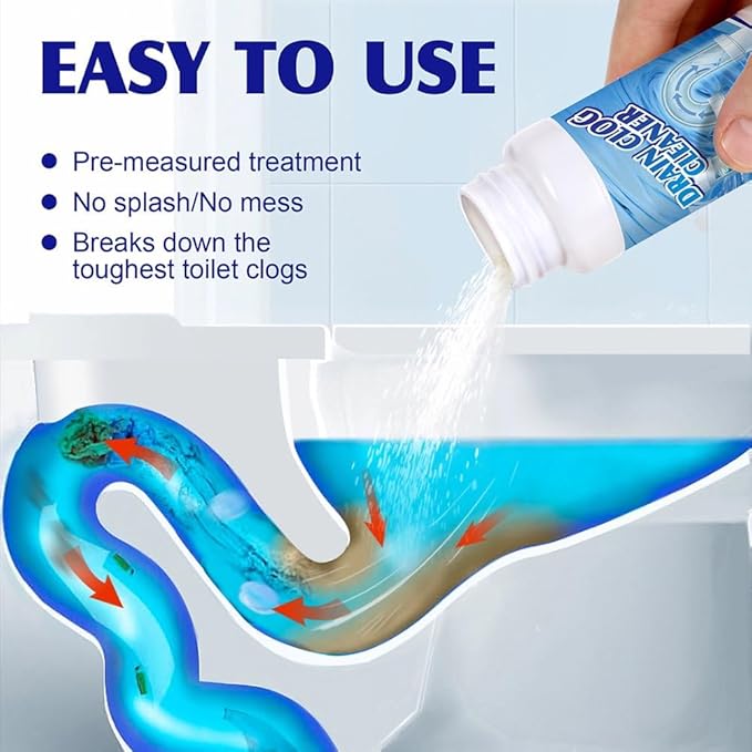 4 Pack Safe & Powerful Sink Drain Cleaner – Upgraded Multi-Purpose Pipe Unclogging Agent for Kitchen and Home Drains