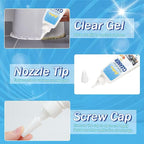 Mold Stain Cleaning Gel, Washing Machine Cleaner, Household Grout Cleaner for Washing Machine, Refrigerator Strips, Best for Home Sink, Kitchen, Showers (16 Fl Oz (Pack of 1))