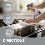 Weiman Stainless Steel Cleaner & Polish Kit, 3 Piece - Spray, Wipes & Cloth, Anti-Fingerprint, Removes Grease, Water Spots, Streaks & Residue, Polishing Cleaner Safe for Appliances, Sinks & Grills