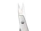 Eyebrow Scissors & Small Cuticle Scissors, Curved Blade Manicure TSA Scissors. Stainless-Steel Scissors for Eyelashes, Facial Hair, Pubic, Men Moustache & Beard.