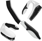 Scrub Brush Set, Heavy Duty Scrub Brushes Crevice Cleaning Brush with Stiff Bristles, 3 Different Brushes Included for Household Use, Grout, Tile, Bathroom, Kitchen, Bathtub, Floor