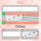 Wall Mounted Drying Rack for Laundry 19.8'', Folding Drying Rack Clothing Wall Mount with 3 Rods, Space Saving for Indoor Outdoor Bathroom Balcony (White, 19.8'')