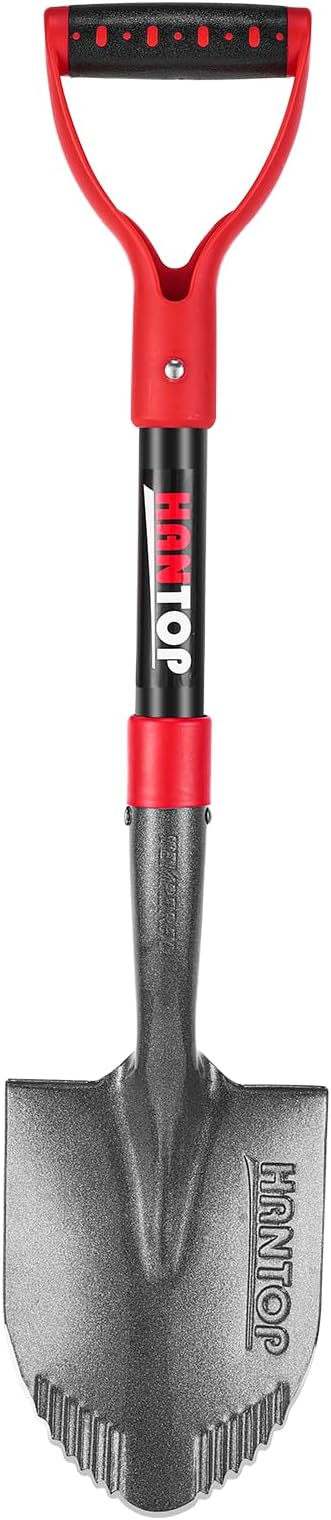 Mini Shovel - 28 inches, Ideal for Digging, Camping, Survival, Kids, Car Use