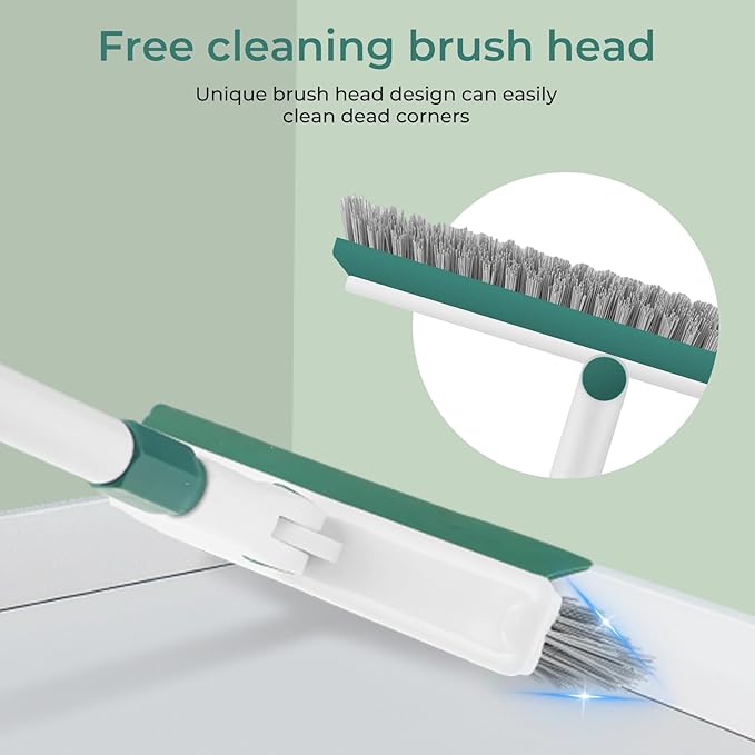 Baseboard Cleaner Tool with Handle, 60" Extendable Long Handle Baseboard Cleaner with 5 Reusable Pads for Baseboards Cleaning, Ceiling, Wall, Floor, Bathroom, Kitchen