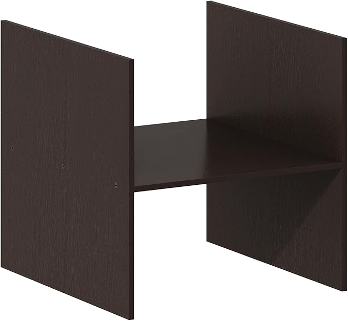 Furinno Cubicle H-Shelf Cube Organizer Insert (Does not fit IKEA Kallax Shelving), Black Dark Oak