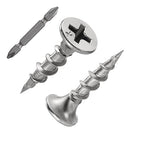 (420 pcs)#6X3/4 410 Stainless Steel Fastener Drywall Screws-Phillips with coarse Threaded tip, Black, Suitable for Drywall Slate, Wood, etc.(1 pounds)