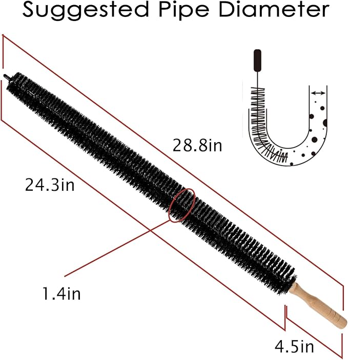 Dryer Vent Cleaner Kit, 2 Pack Dryer Lint Brush, 30 Inch Long Flexible Lint Remover, Refrigerator Coil Cleaning Brush, Home Essentials (Long-Style)