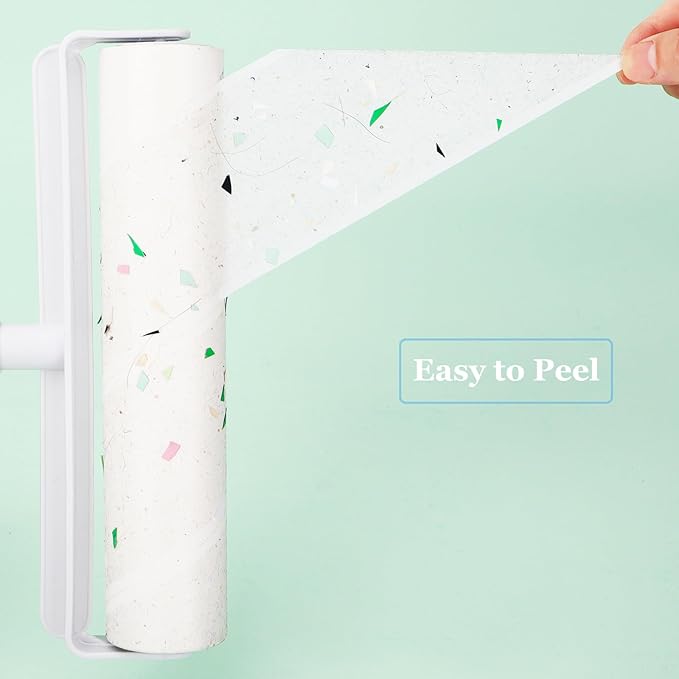 9.45 inch Lint Roller Refills for 9.4'' - 9.5'' Large Lint Rollers Extra Sticky Roller Refills Replacment for PetLovers Delomo and More Floor Rollers 90 Sheets per Refill, 4 Pack, 360 Sheets Total
