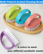 Small Scrub Brush for Cleaning - 4 Pack Scrubbing Brushes with Stiff Nylon Bristles Heavy Duty Cleaning Brush Multi-Purpose Scrub Brushes for Household Cleaning-Small Size