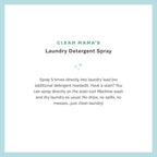 Clean Mama Laundry Detergent Spray & Pre-Treater - Natural Laundry Detergent Soap for Sensitive Skin - Eco-Friendly, HE Compatible - Clean Laundry Scent - 64+ Loads of Laundry, Starter + Refill, 16 oz