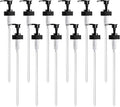 Gallon Pump Dispenser, Fits Most 1 Gallon Jugs and Containers 38/400 Snow Cone Syrup Pump Lid Top Replacement for Sanitizer, Lotion, Shampoo, Conditioner (Balck - 12 Pack)