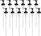 Gallon Pump Dispenser, Fits Most 1 Gallon Jugs and Containers 38/400 Snow Cone Syrup Pump Lid Top Replacement for Sanitizer, Lotion, Shampoo, Conditioner (Balck - 12 Pack)