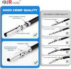 JRready ST6552 .062” Pin Connector Kit 3.68mm Pitch Upgraded Handle Pin Removal Crimping Tool 2pin 3pin 4pin 6pin Molex Wire Connectors Housing 18-24AWG Pins Sockets 1.57mm Diameter