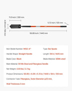 VEVOR Trench Shovel, 4 in Blade Heavy-Duty Trenching Shovel, Narrow Spade Trench Digger with Fiberglass Handle and Non-Slip Grip, for Gardening, Digging Holes, Trenching, and Planting, 56 in Long