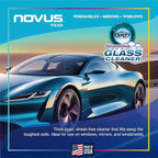 NOVUS 1802 | Glass Cleaner Spray | Powerful Foaming Glass Cleaner, Streak-Free Shine for Home and Auto | Safe for All Glass Surfaces | 19 Ounces (1 Pack) |