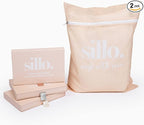 Sillo Care 2-Pack Delicate Laundry Bags 16x20”- Durable Zipper for Lingerie, Bras, Silk, Socks - Protects Delicates, Machine Washable, Travel-Friendly