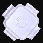 House Naturals 4 Gallon Square Food Grade Bucket Pail with Plastic Handles and Lid (Pack of 3) Made in USA containers (Pink/Magenta/Purple - White lids)