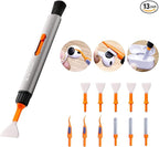 K&F Concept Lens Cleaning Pen Kit for Full-Frame Sensors, Multi-Function Cleaner Kit for Airpods Pro, Earbuds, Bluetooth Earphone Headphone Case, iPhone Charging Port, Earpods