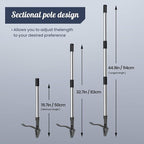Weed Puller Tool Stand Up Weeder with Long Handle & 4-Claw Steel Head Manual Weed Remover Tool for Lawn and Garden (Steel)