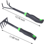 7-Piece Aluminum Alloy Heavy Duty Gardening Tool Set – Rust Proof, Ergonomic Handle, Includes Shovels, Rakes, Hoes & More for Gardening Enthusiasts