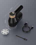 BEAUTURAL Fabric Shaver, Rechargeable Lint Remover, Electric Portable Sweater Defuzzer with 3 Speeds, 6 Leaf Blades, Digital LED Display, Remove Pilling for Clothes, Furniture, Sweater, Couch, Blanket