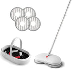 Cordless Electric Spin Mop Power Mop with 4 Floor Scrubber Pads/Automatic Cleaning Bucket/Water Sprayer,Lightweight & Rechargeable,Suitable for Wooden, Marble, Tile, Hardwood Floor.