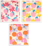 6 - Pack Swedish Kitchen Dish Cloths - Reusable Paper Towels for Counters & Dishes - Eco Friendly Cellulose Sponge Cloth - Assorted (Fruit Plants)