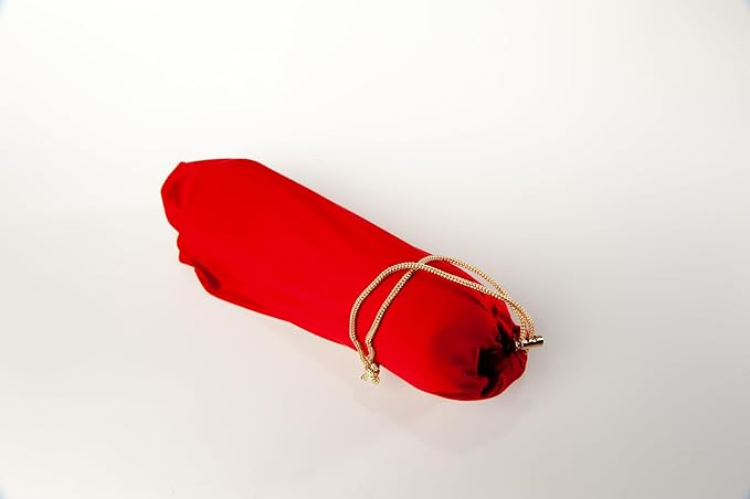 Valante Set of Microfiber Drawstring Storage Bags for Intimate Products (Large Red Set)