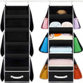 VICTORICH All-IN-ONE Over the Door Organizer, Super Behind the Door Storage Organizer with Door Rack and Large Clear Windows, Wall File Organizer, Hanging Organizer (Big Ear Black)