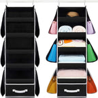 VICTORICH All-IN-ONE Over the Door Organizer, Super Behind the Door Storage Organizer with Door Rack and Large Clear Windows, Wall File Organizer, Hanging Organizer (Big Ear Black)
