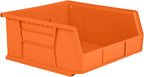 Hudson Exchange 11" x 11" x 5" (3 Pack) Plastic Stackable Storage Bin and Hanging Container, Orange