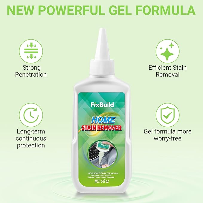 Household Removal Gel, Multi-Purpose Removal Cleaner for Refrigerator Washer Rings, Caulk, 5 FL OZ