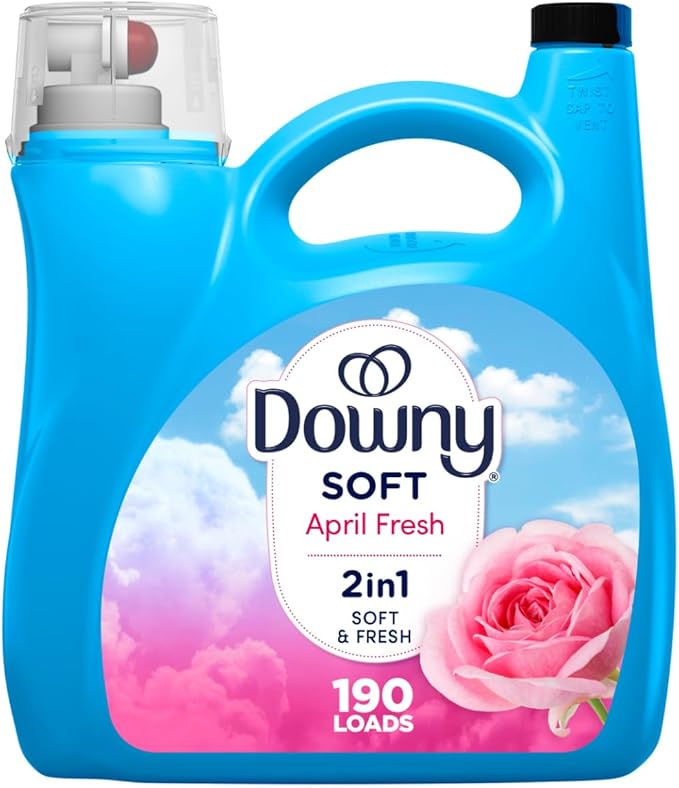Downy Fabric Softener Liquid, April Fresh Scent, 140 fl oz, 190 Loads, HE Compatible, Downy Fabric Softener, Liquid Fabric Softener, Laundry