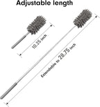 Microfiber Duster for Cleaning, Tukuos Hand Washable Dusters with 2pcs Replaceable Microfiber Head, Extendable Pole, Detachable Cleaning Brush Tool for Office, Car, Window, Furniture, Ceiling Fan