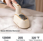 Travel Steamer for Clothes Portable Rotary Garment Iron 1200W Small Travel Steam Iron for Home, Dorm, College, 150ml Water Tank, Foldable Wrinkle Remover 120V