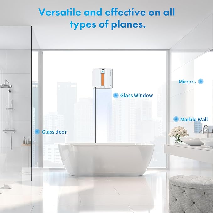 Mamibot W120-DP Window Cleaning Robot for High-Rise Glass - 3200Pa Strong Suction, Multiple Cleaning Modes,4 Water Spray Nozzles,Edge Detection Technology,App&Remote Control(Orange)